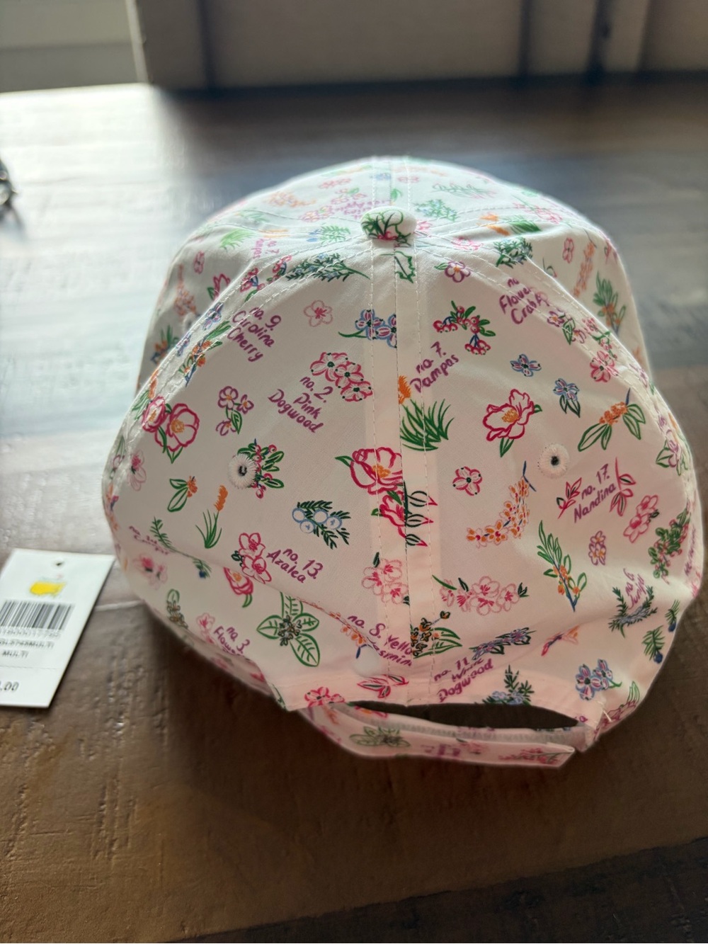 Masters Floral Pink & Green Augusta-Inspired Golf Hat - Picture 3 of 3